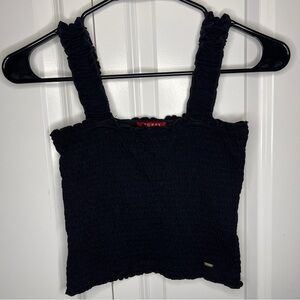 Guess Los Angeles Cotton Tube Top Size Small Crop Stretch Black Y2K Women Trendy